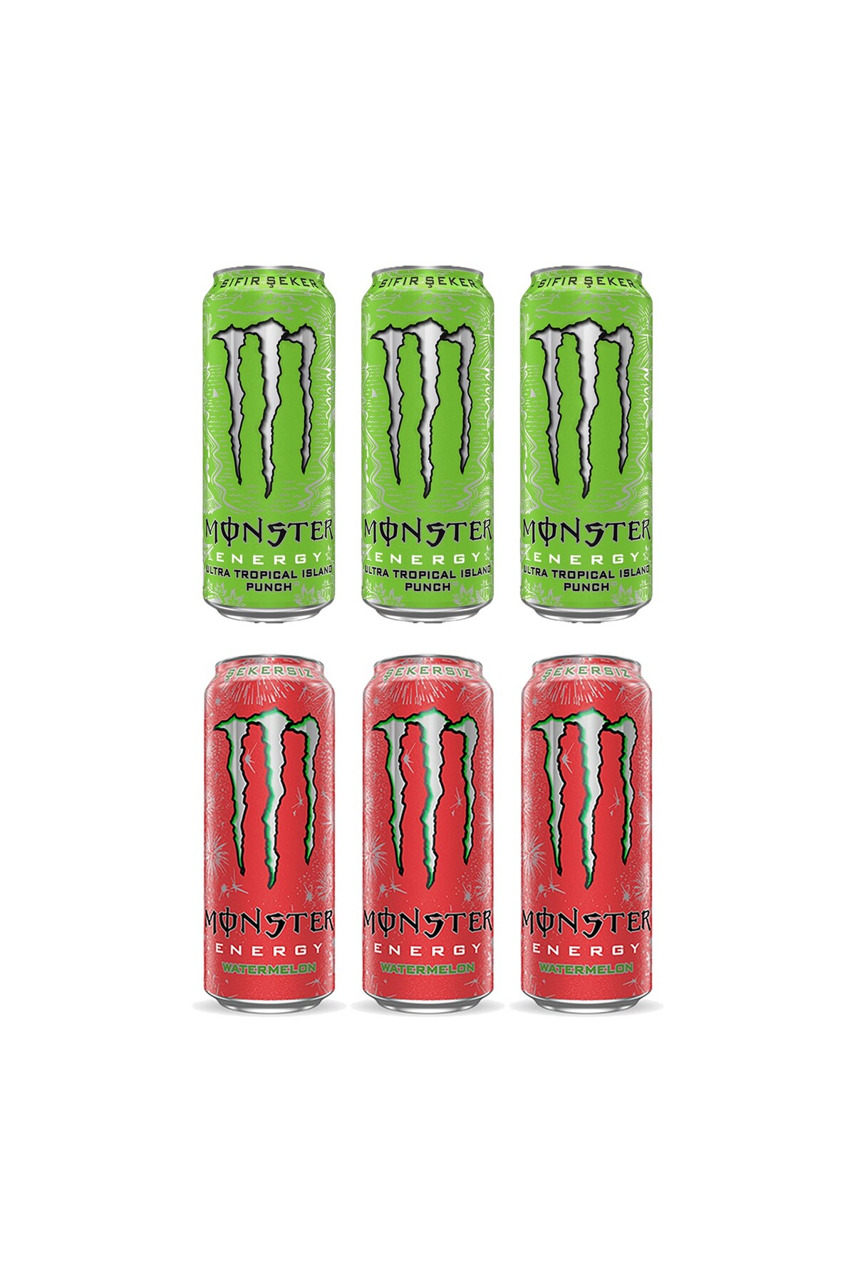 Monster Energy Enerji İçeceği 500 Ml Tropical ve Watermelon 6 lı