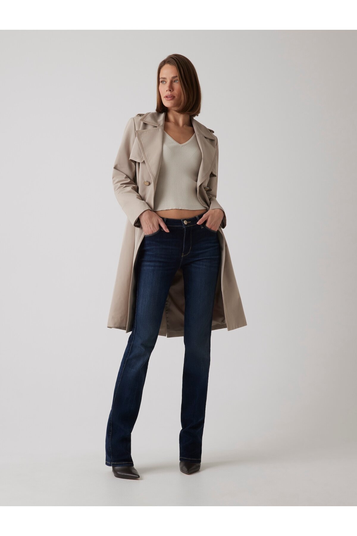 Guess Jenny Kadın Trençkot görsel 5