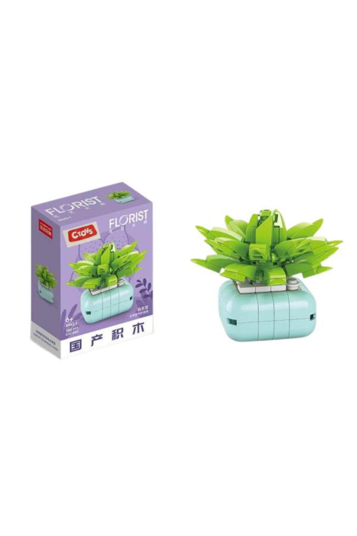 Ctoys Flower Blocks 8942-11 ساکولنت هاورتیا کوپری – ست بلوک‌های ساختنی گل ۱۱۴ تکه (۶ سال به بالا)