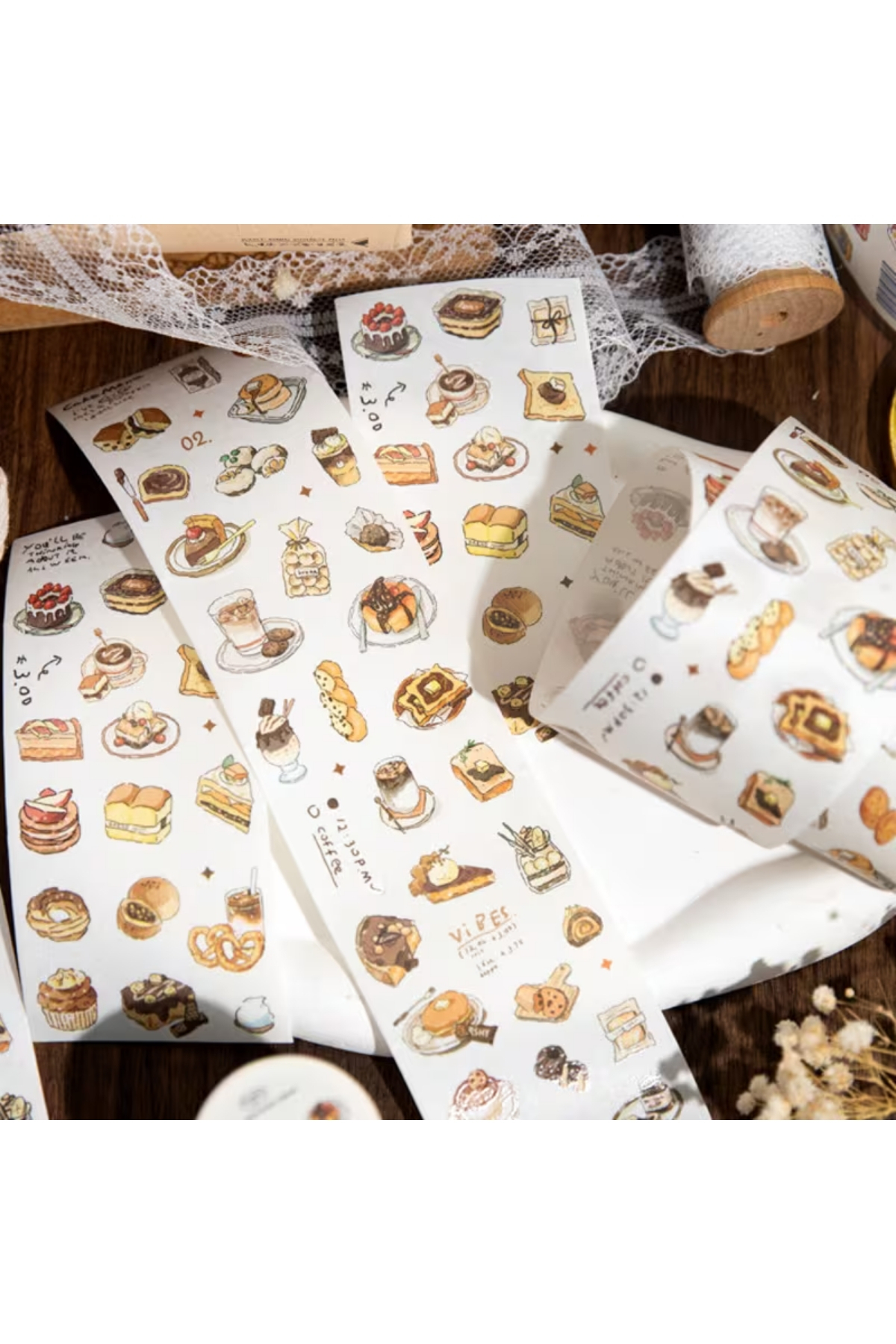Kolbi Craft 45 Adet Mini Tatlı Washi Sticker Scrapbook Bullet Journal ...