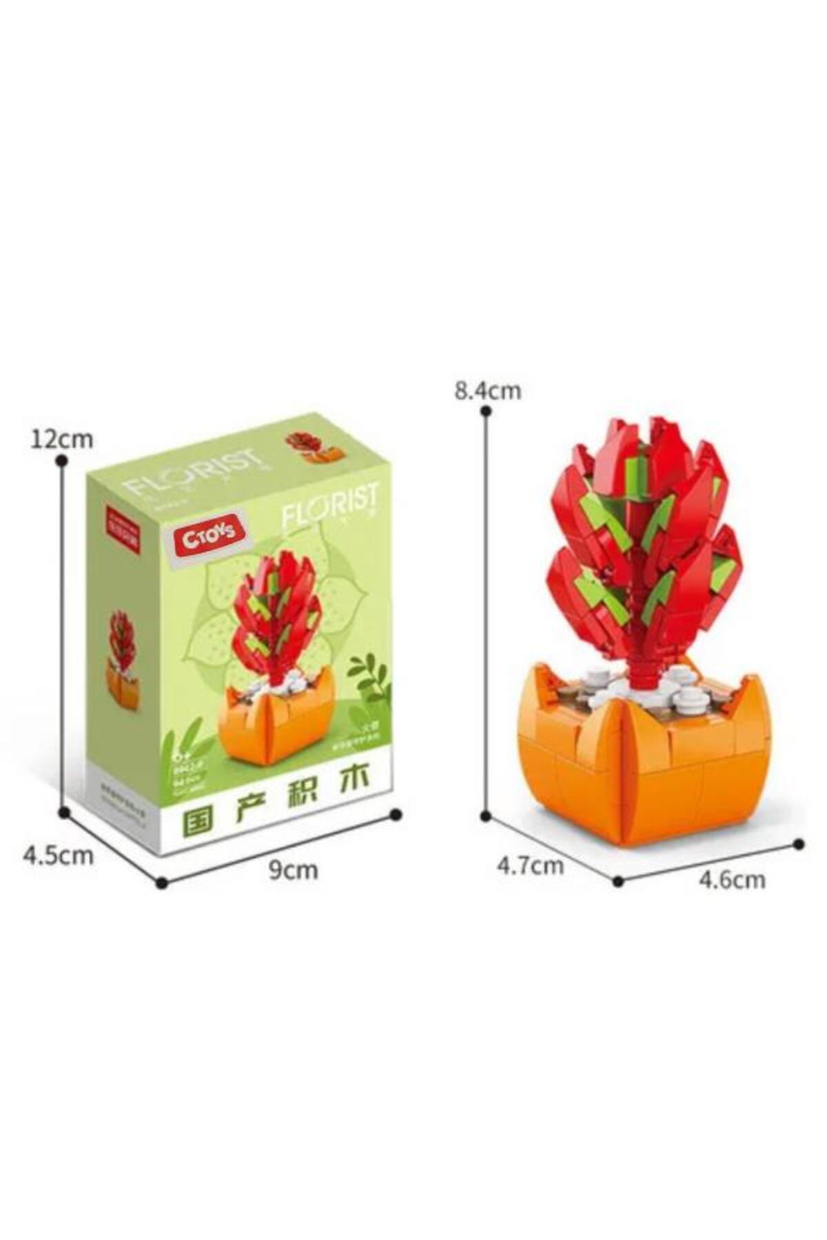 Ctoys Flower Blocks 8942-9 Crassula Capitella – ست ۹۴ تکه بلوک‌های ساختنی گل (سنین ۶ سال به بالا)