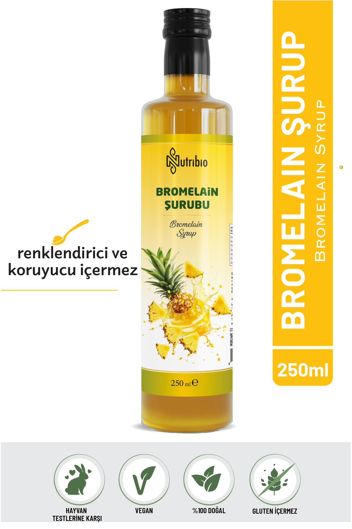 nutribio Bromelain Ananas İçeren Detox Şurubu - Fiyatı, Yorumları