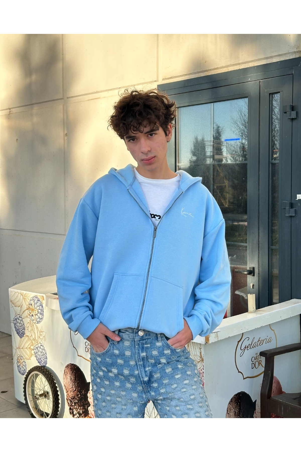 BPM Karl Kani Oversized Zip Men's Sweatshirt Hoodie