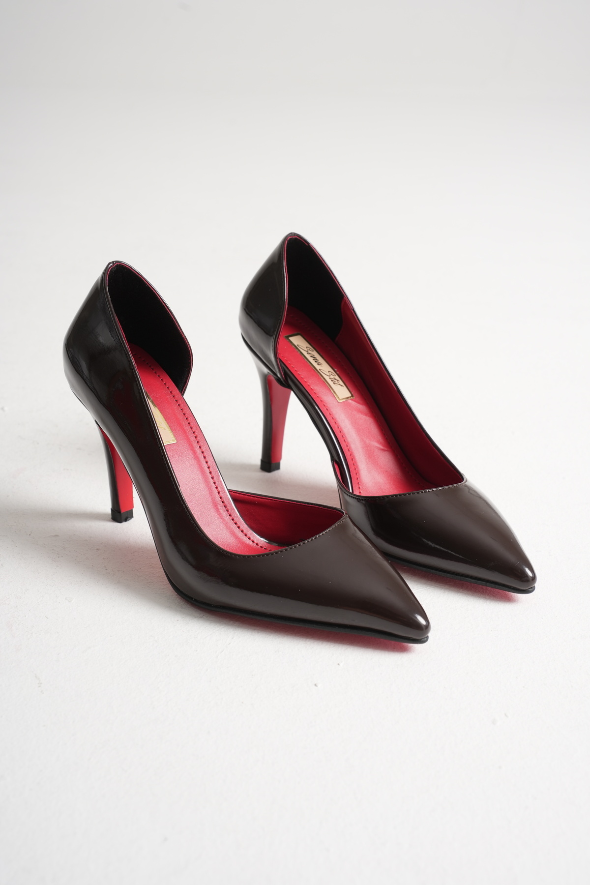 thin heeled evening dress with red sole theta open side stiletto shoes