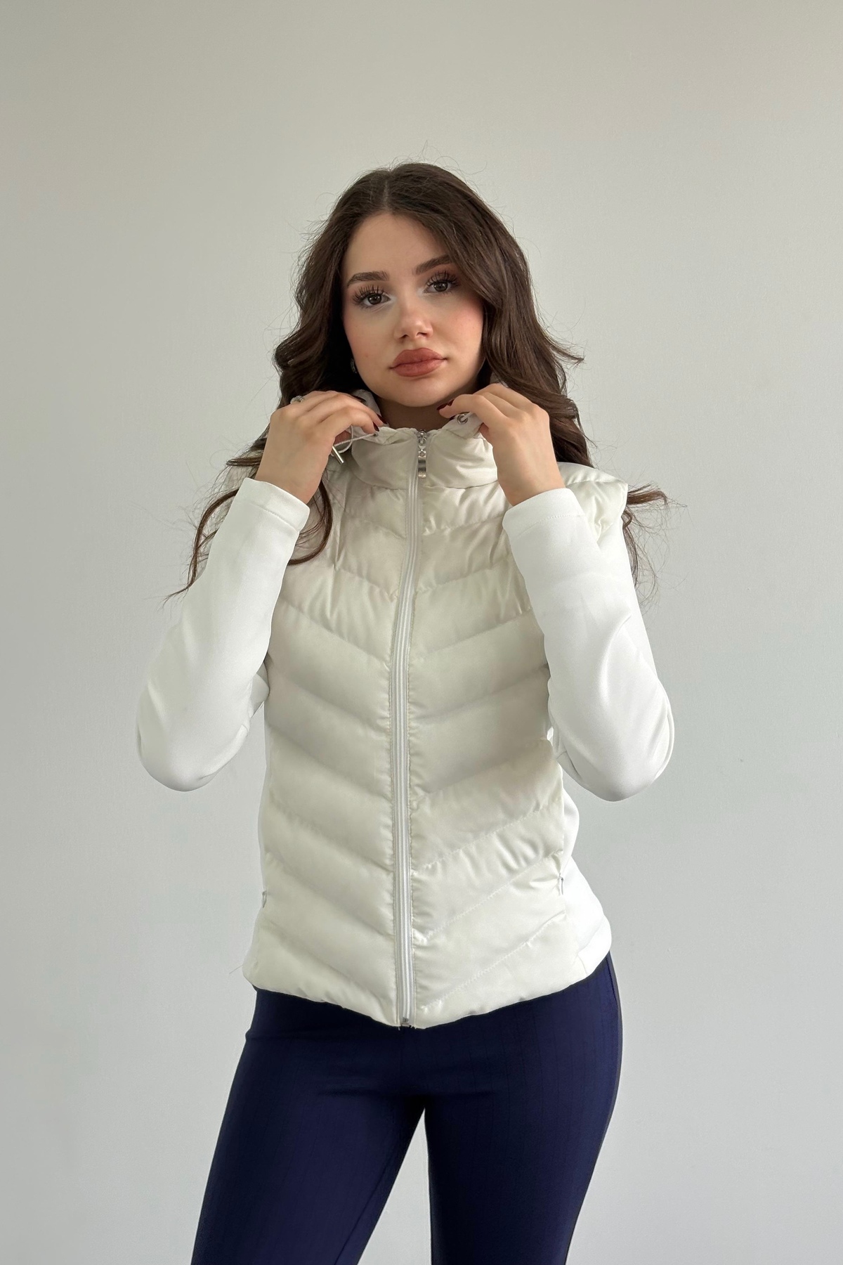 Moderk  ZRA Model Range Rover Mom Kontrast Şişme Mont Ceket Kadın Astarlı - Görsel 3