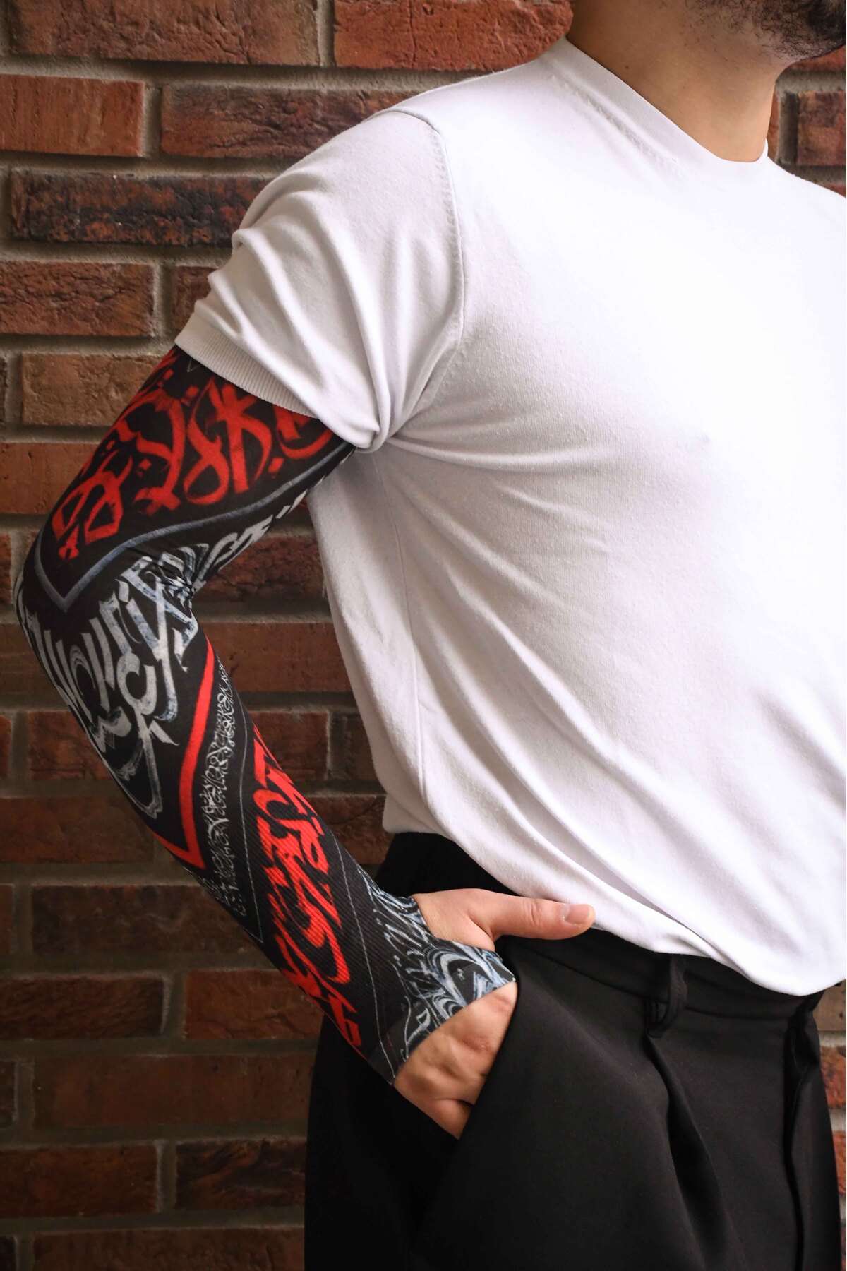 SWANKYSOCKS Oyuncu & Sporcu Yarım Eldivenli Kol Kolluk – Parmak Detaylı Arm Sleeve