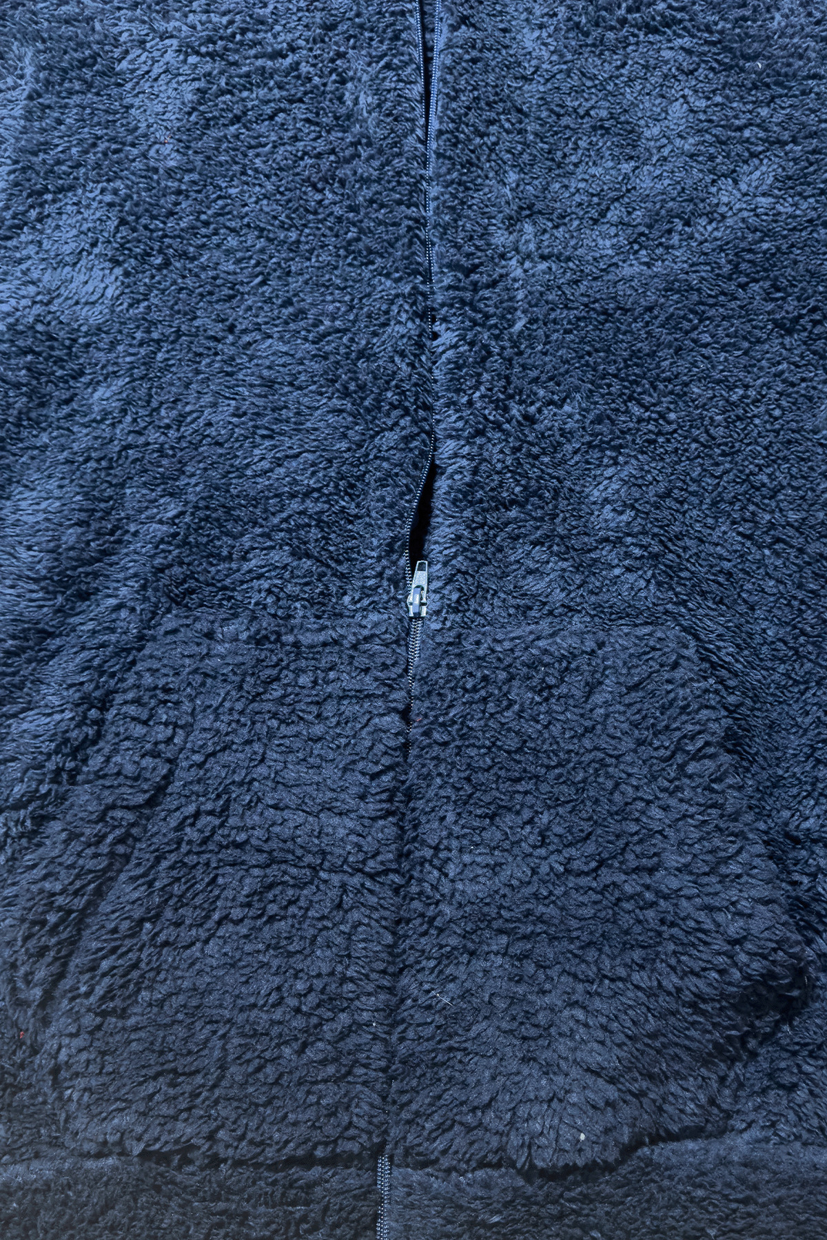 Betimoda  Kadın Fermuarlı Kapüşonlu Uzun Peluş Polar Hırka Lacivert - Görsel 8