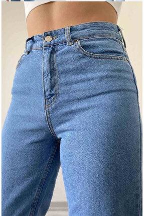 MY ARJA JEANS KADIN Mom Jeans Boyfrend Likralı Esnek Yüksek Bel Kot Pantolon