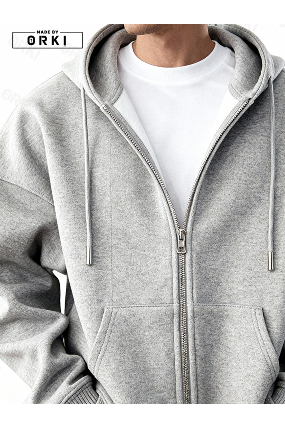 EFFRENATU  Unisex Oversize Kapüşonlu Fermuarlı Eşofman Takımı – Minimal Premium - Görsel 3