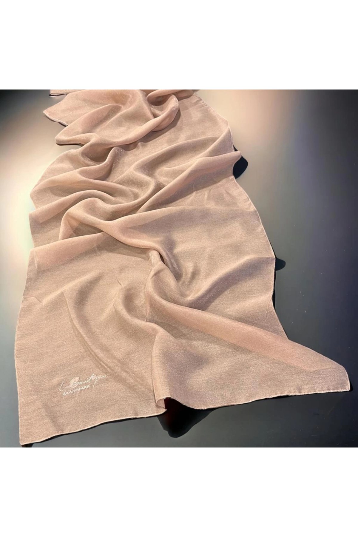 SİMLİ ŞAL - SÜTLÜ KAHVE - 70X190