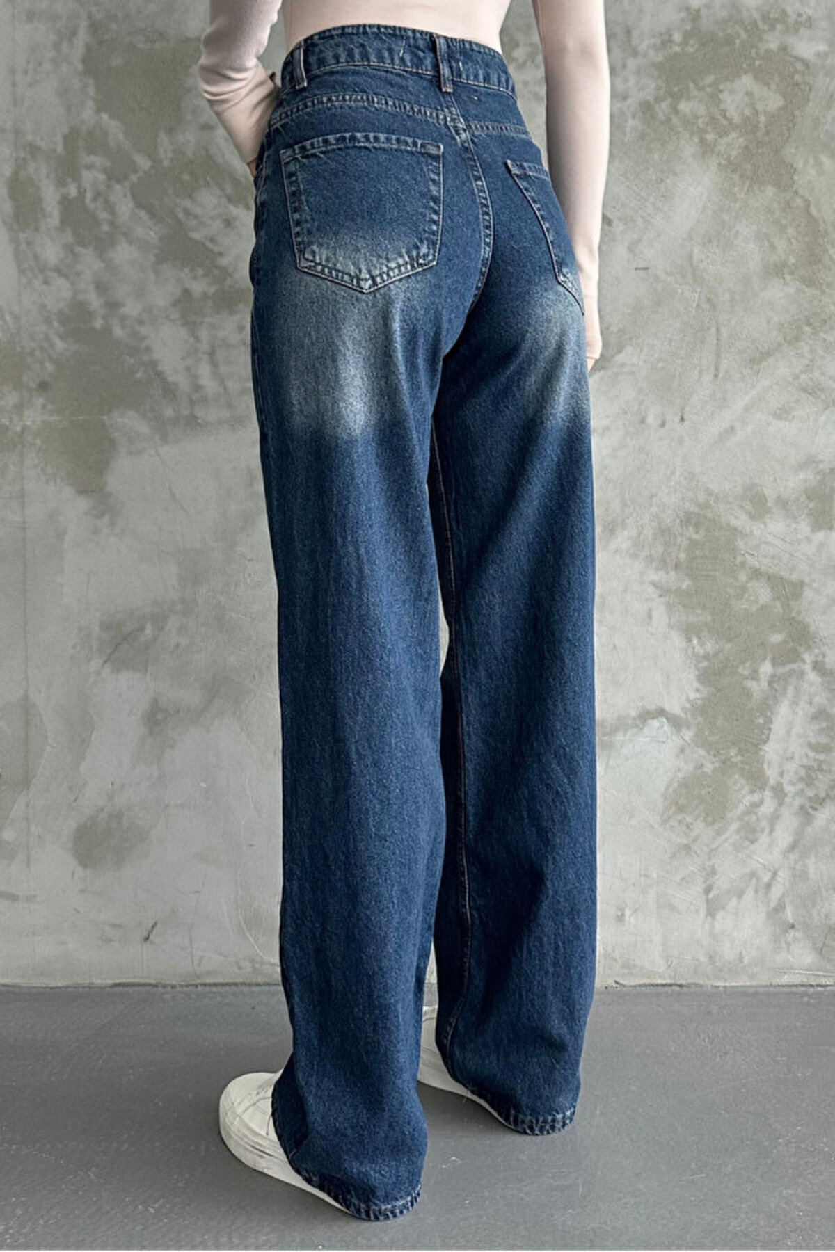 MY ARJA JEANS  KADIN YÜKSEKBEL LİKRALI KAHVETİNT PALAZZO JEANS (NEW SEASON) - Görsel 3