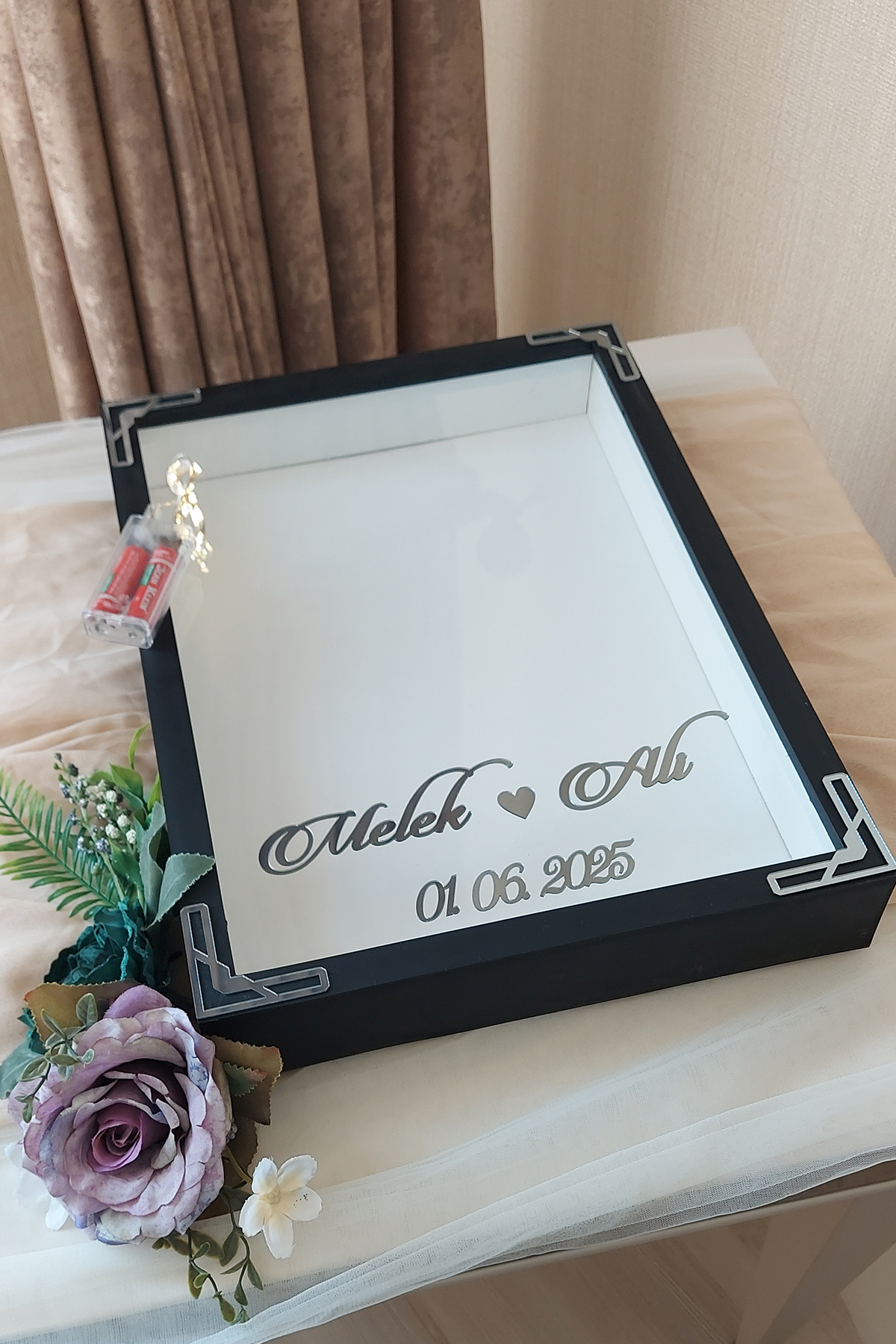 30x40 Cm Led Deep Design Rose Box Memory Frame! Mirror Frame!