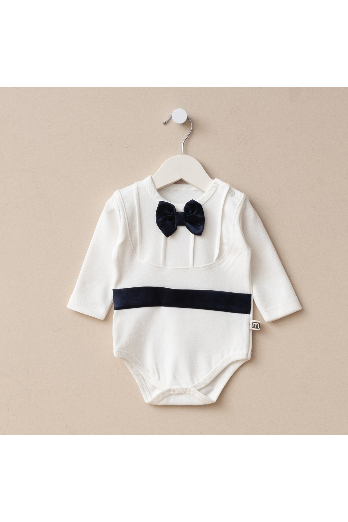 Minimus Yenidoğan Erkek Bebek Pamuklu Salopet Takımı Mevlüt Özel Gün 2’li Papyonlu Zıbın Askılı Pantolon Set fotoğrafı 3 (önizleme)