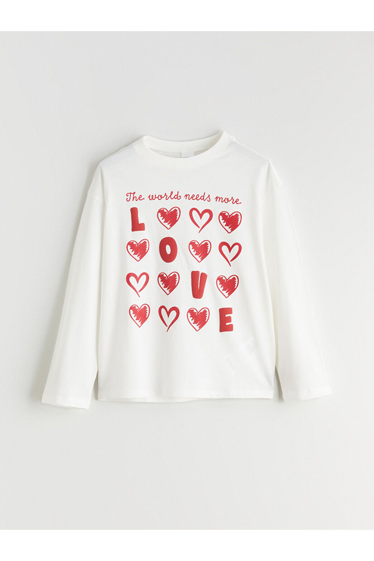 LC Waikiki Ekru Bisiklet Yaka Kız Çocuk Pijama Takımı fotoğrafı 2 (önizleme)