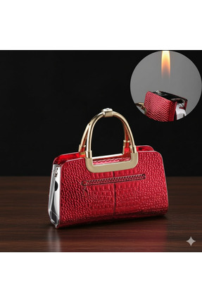 KdrElektronik Mini Çanta Görünümlü Şık Çakmak Lüks Görünümlü Anahtarlık Boyut...