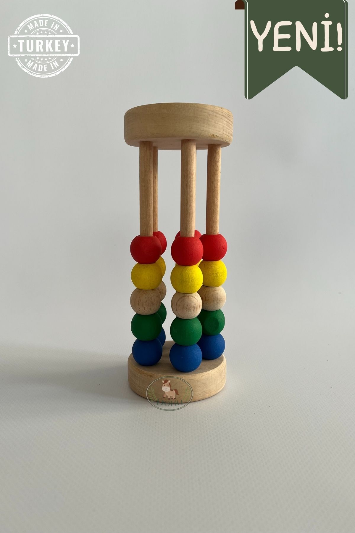 Natural Healthy Wooden Toy Montessori Abacus Math Kids Baby Room Decor Photo