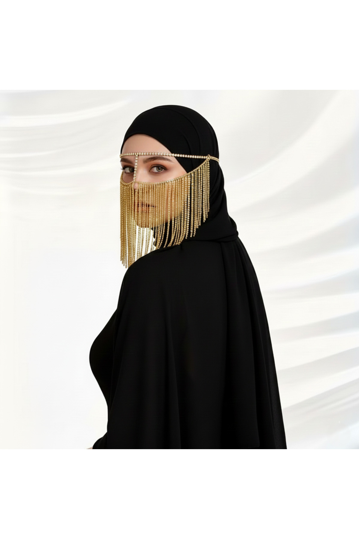 Kristal Taşlı Luxury Maske, Vücut Aksesuarı, Alınlık