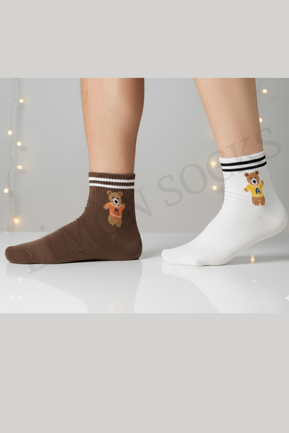 Unisex Ayıcık Karakterli (4 Çift) Kaliteli Kadın Çorap Pamuklu Çocuk Çorap Erkek Çorap — görsel 7 · 102832480234