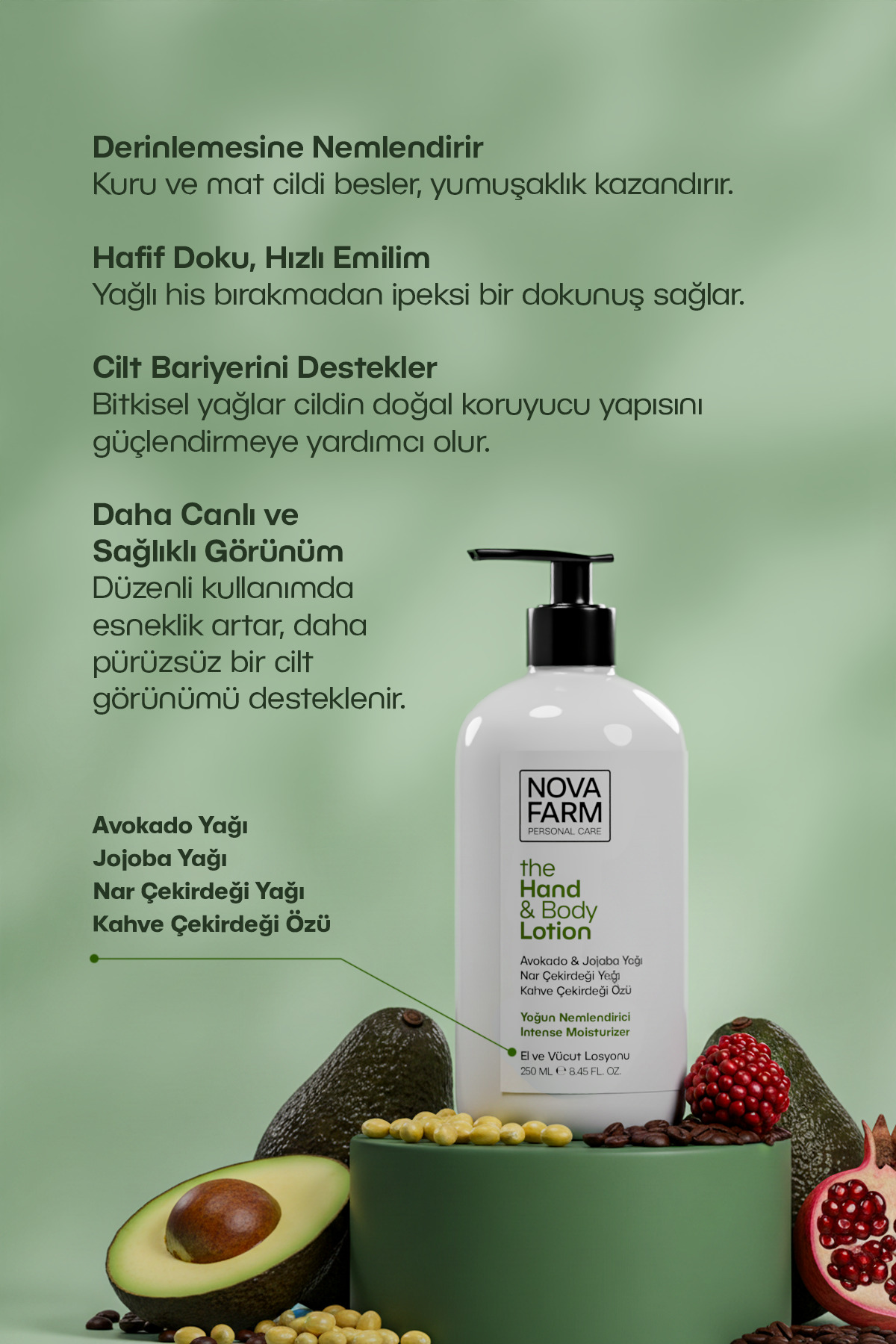 Nemlendirici El ve Vücut Losyonu Bitkisel İçerikli 250 ml — 060007 — تصویر 4 از 6