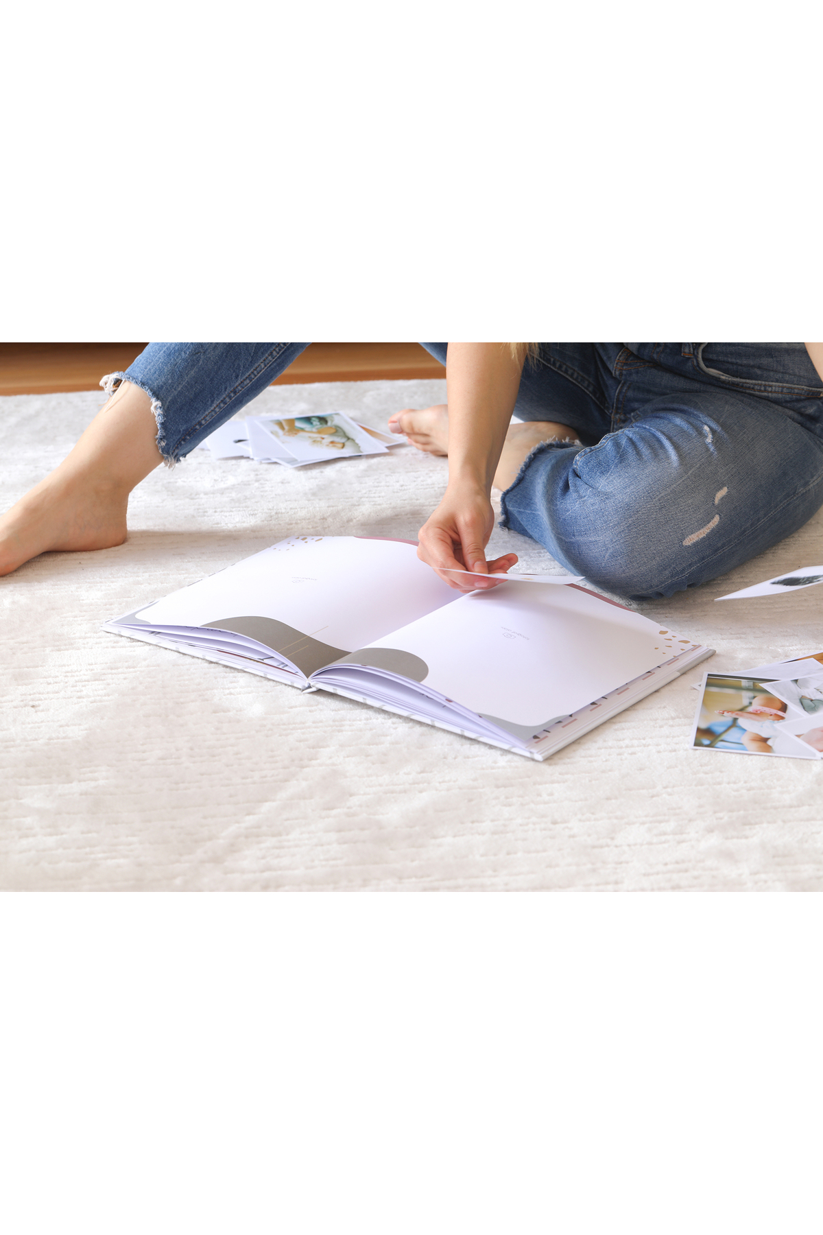 Fufizu 2’li Modern Bebek Anı Defteri Seti - İkiz Bebekler için Hamilelik Günlüğü - 2 Adet Defter ve Kit fotoğrafı 7 (önizleme)