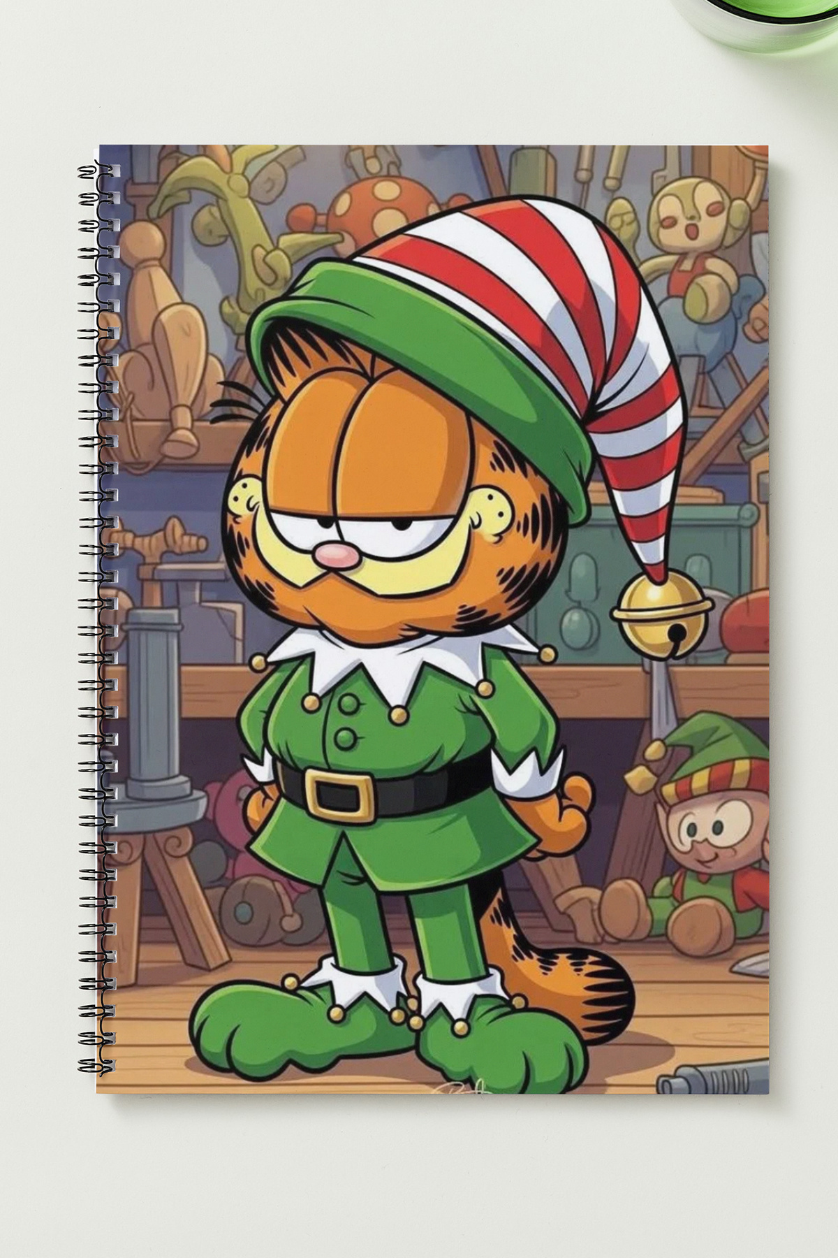 BLACKONECLASS GARFİELD A5 Metal Spiralli Çizgisiz Sert Kapak GARFİELD Defter