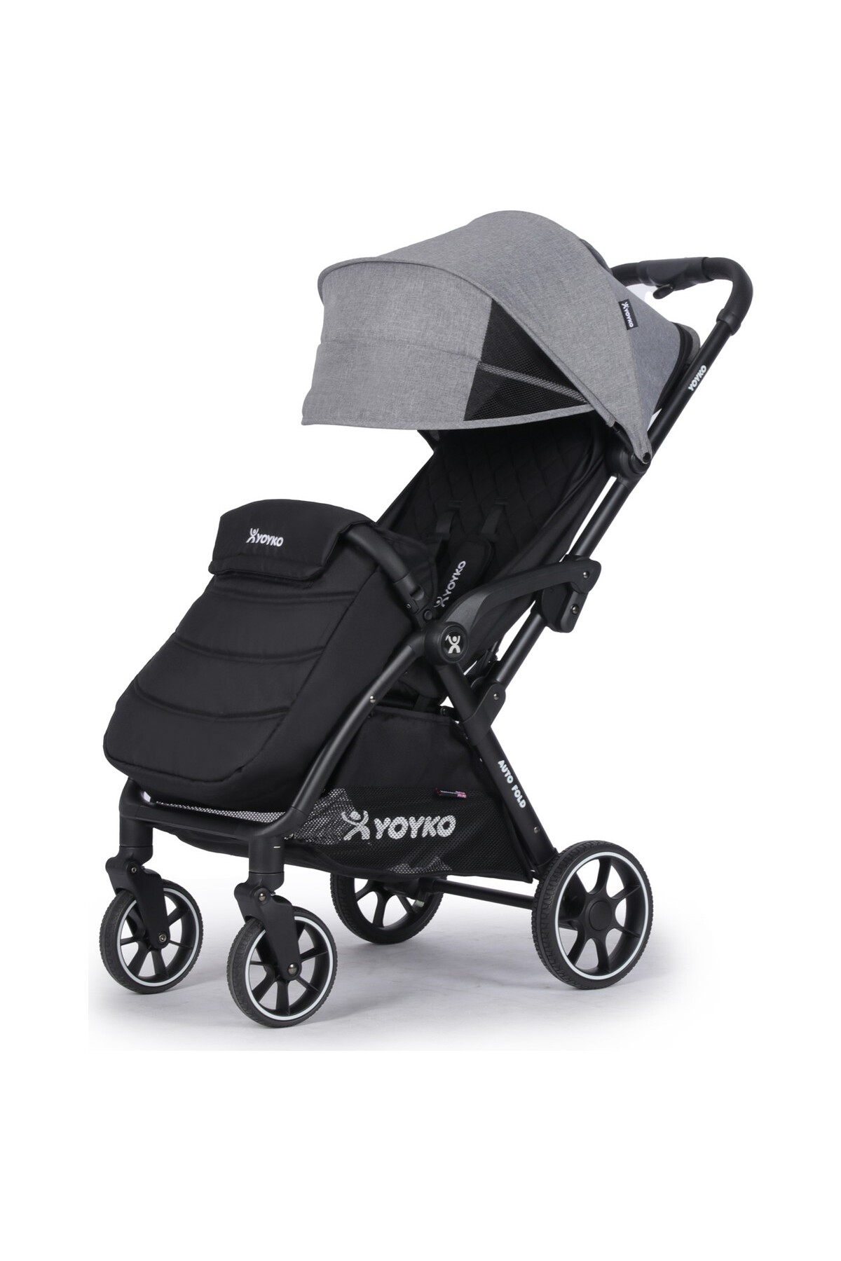 Yoyko Wow Kabin Boy Tek Elle Kolay Katlanır Pratik Bebek Arabası Autofold Gri Siyah fotoğrafı 7 (önizleme)