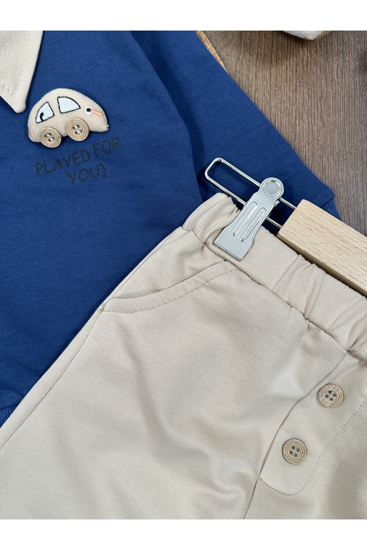 طقم مكون من قطعتين للأولاد الرضع/الأطفال بتصميم وا...