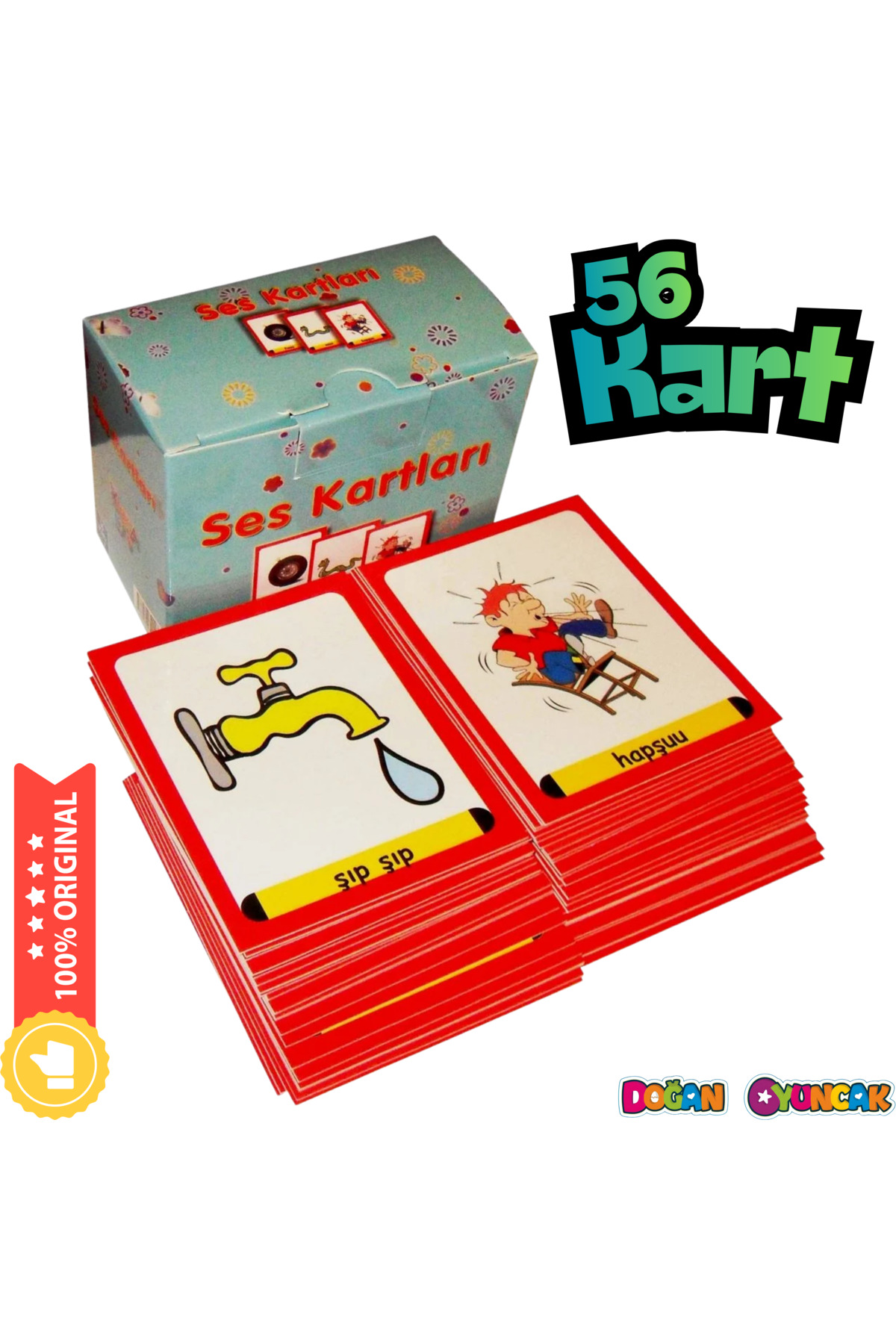 Sound Cards - 56 Cards - Special Education Yukakids Auditory Perception Imitation Cards