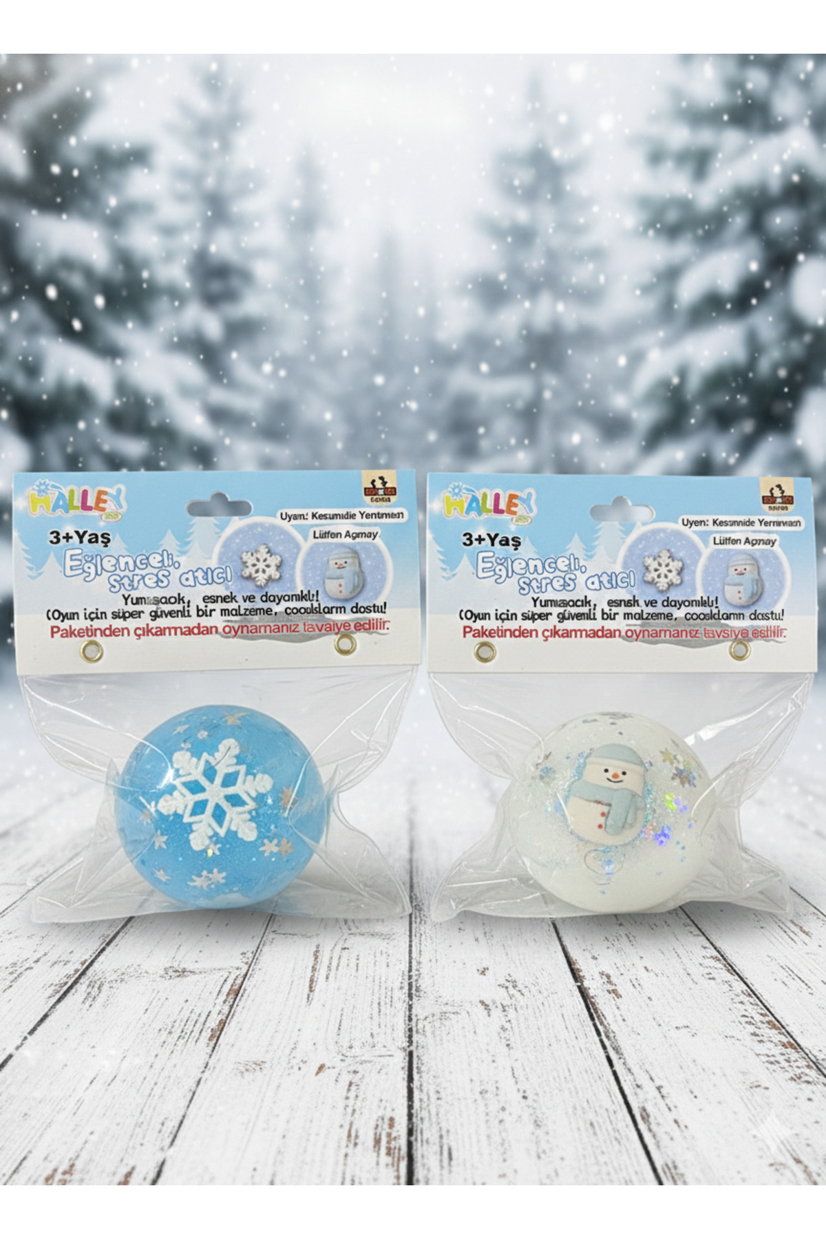 DYA TİCARET Kar tanesi kardan adamlı yılbaşı Sukuşi top