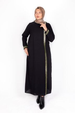 Kadın Siyah Şile Bezi Ferace Namaz Elbisesi 006