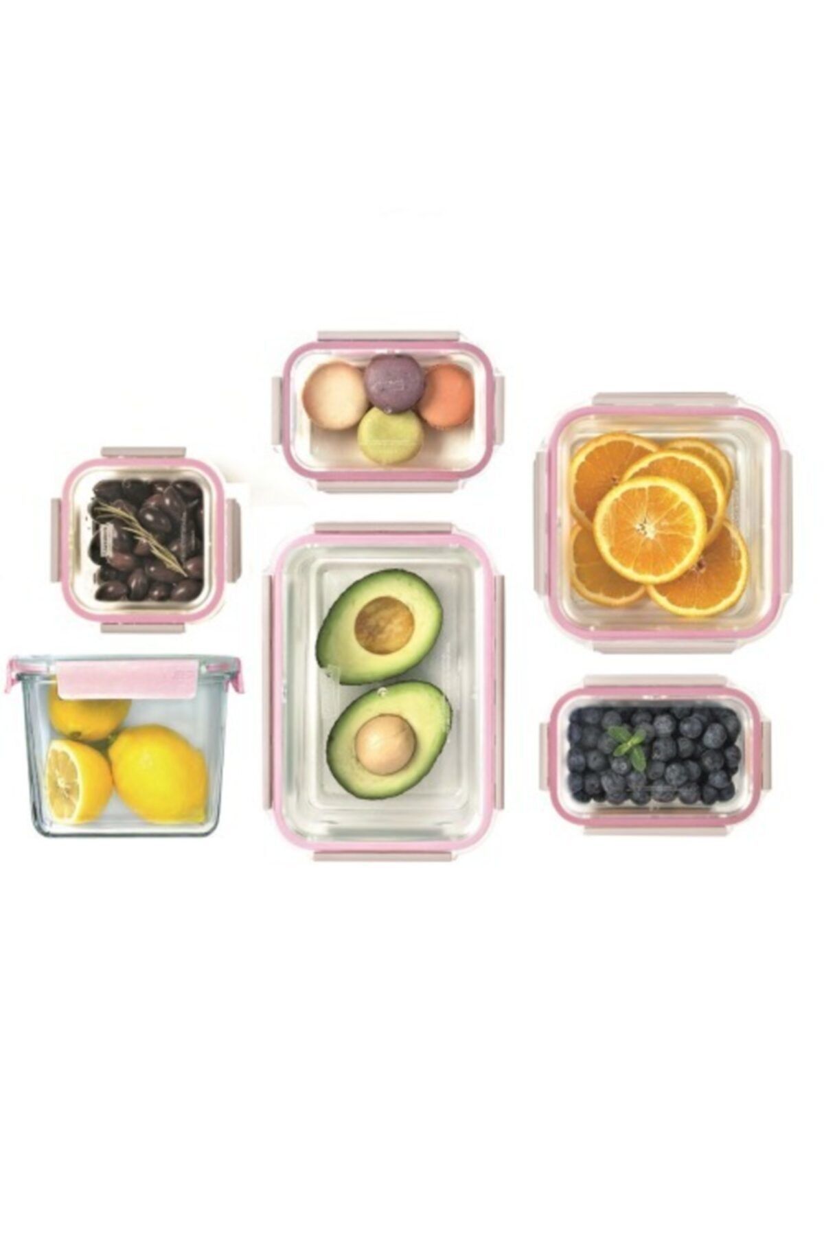 Glasslock-Square Glass Storage Container 490 Ml Set of 3 3