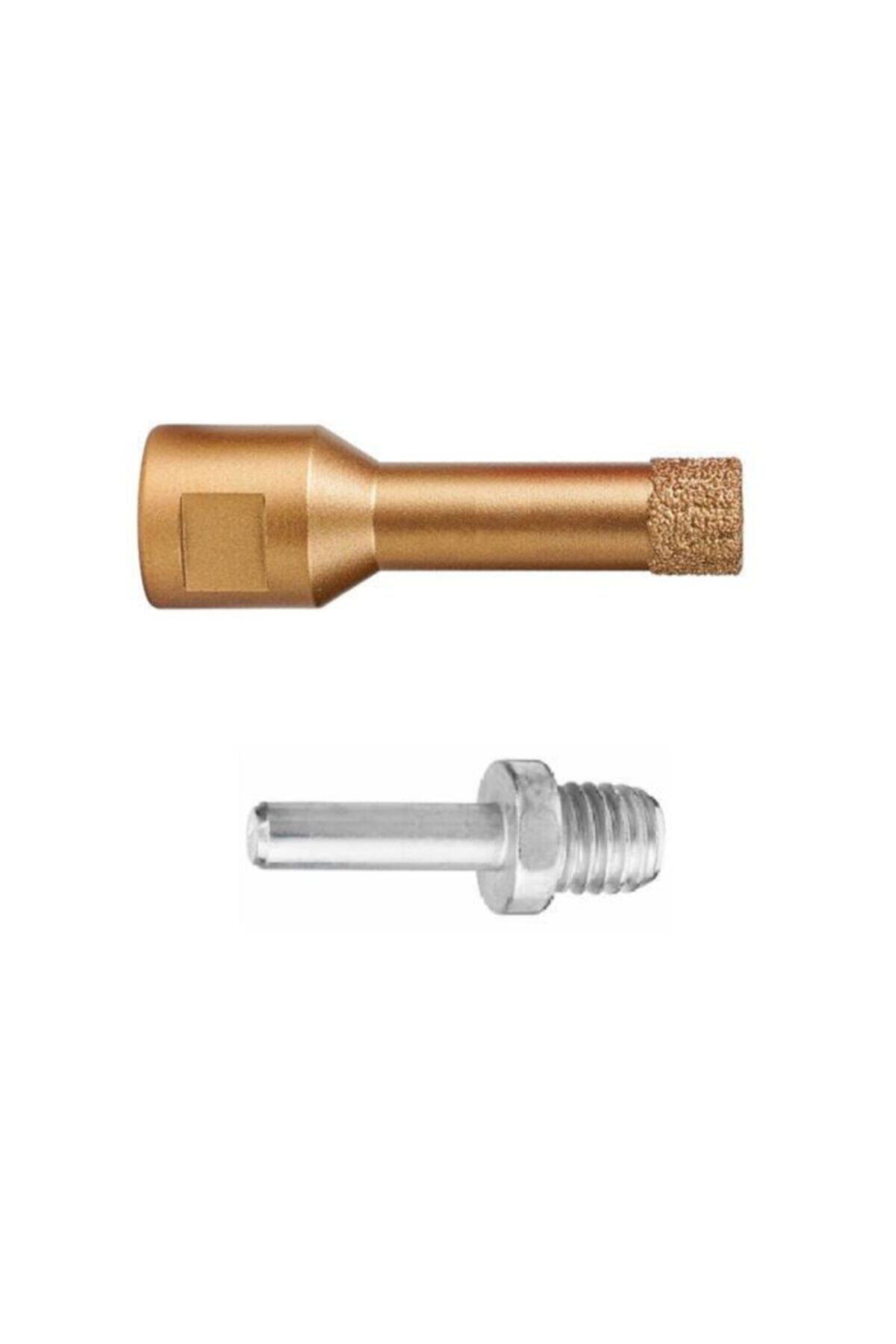 DepoMega 14 mm Granit Mermer Seramik Delme Panç Spiral Ve Matkap Için Aparatlı M14