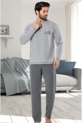 Koza Erkek Lacivert Pijama Takimi Trendyol