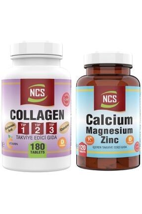 Collagen Tip 1-2-3 Kolajen 180 Tab Kalsiyum Magnezyum 120 Tab 451396409