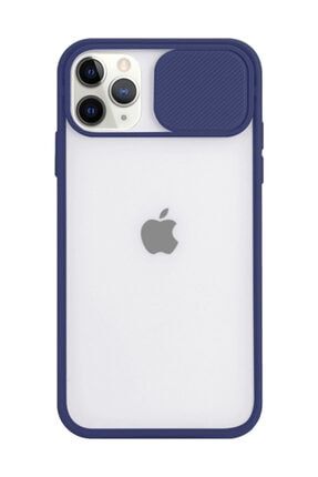 Iphone 11 Pro Max Slayt Kamera Lens Korumalı Lacivert Telefon Kılıfı kamerakoruyucu11promax