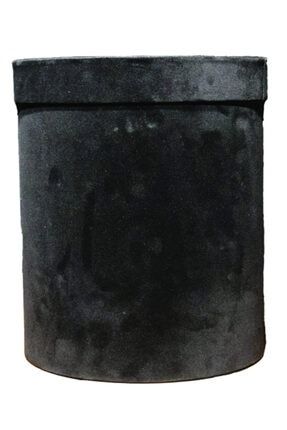 Siyah Kadife Silindir Kutu 15 Cap X 17,5 Yükseklik BELLA0015