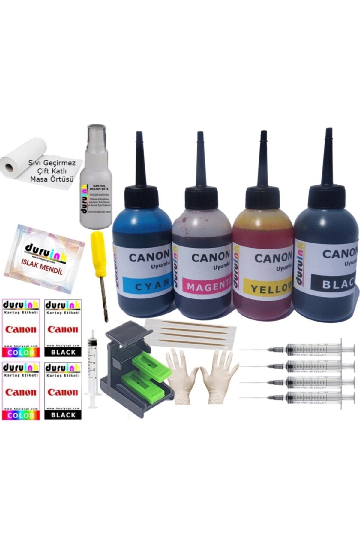 canon mp180 mp190 mp210 pg 40 cl 41 kartus murekkep dolum seti 4x100 ml renk