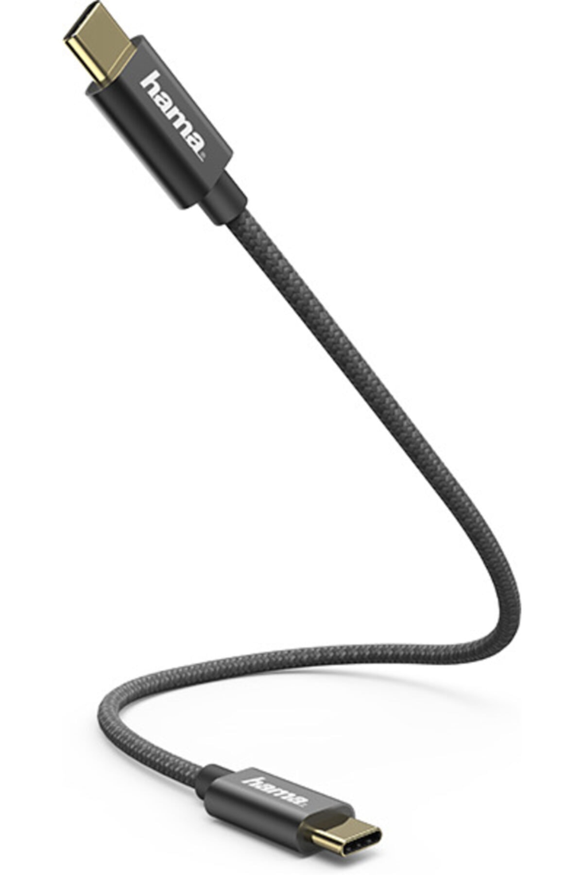 183333 0.2m Usb-c - Usb-c Şarj/data Kablosu – Siyah