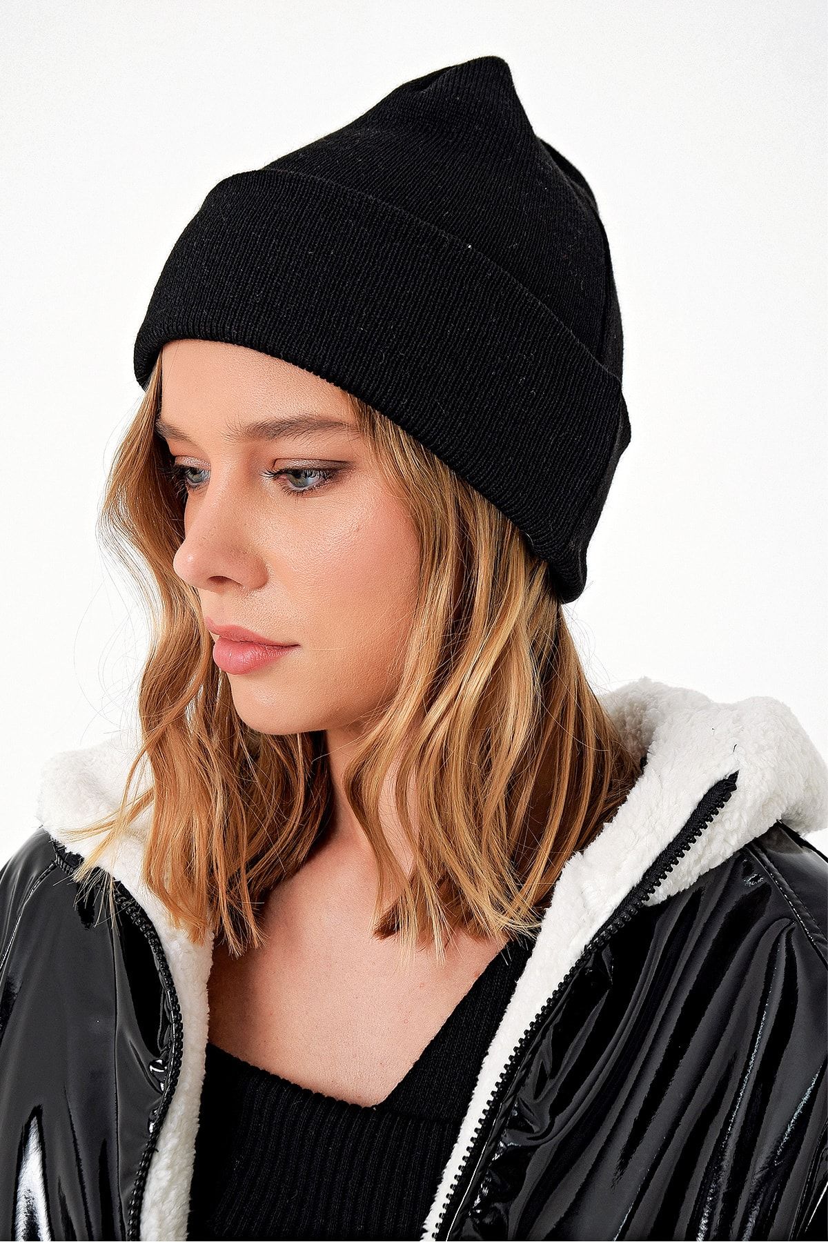 Trend Alaçatı Stili Mütze - Schwarz - Casual