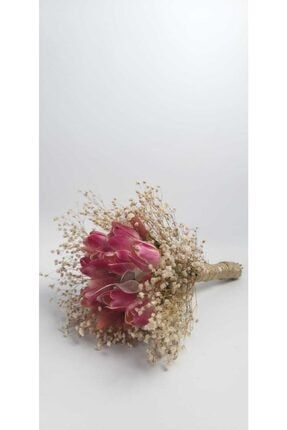 Cipsolu Islak Lale Eşliğinde Gelin Buketi, Gelin Çiçeği Buket363
