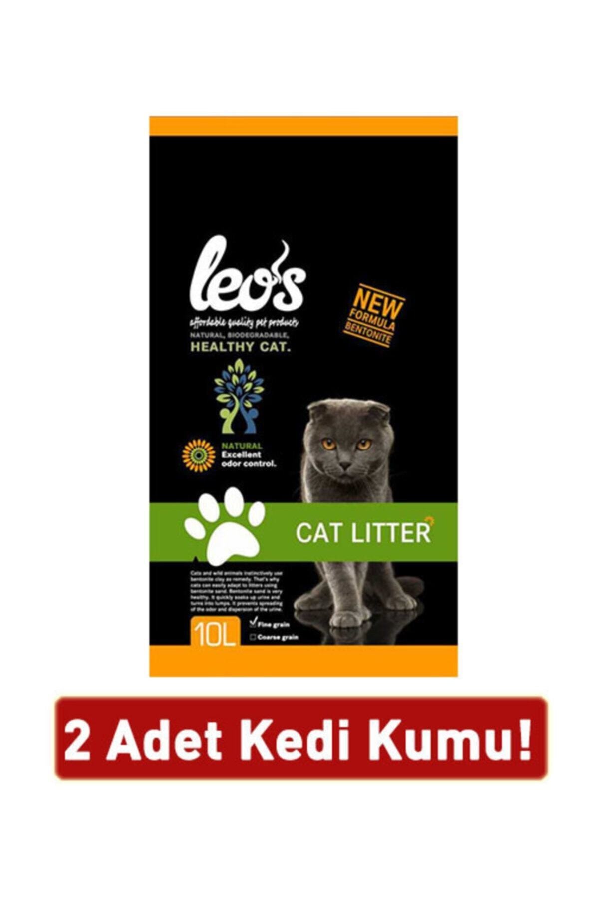 Leos Cat Litter Doğal Bentonit Kedi Kumu Ince 2x10 Lt