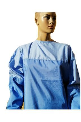 Ameliyathane Cerrahi Boks Önlüğü Mavi Renk (AMELİYATHANE BOX ÖNLÜĞÜ) 002-01