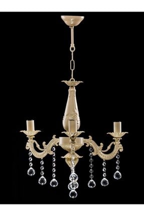 Sinem Avize Peyker Krem Dokum Tasli 3 Lu Avize Trendyol