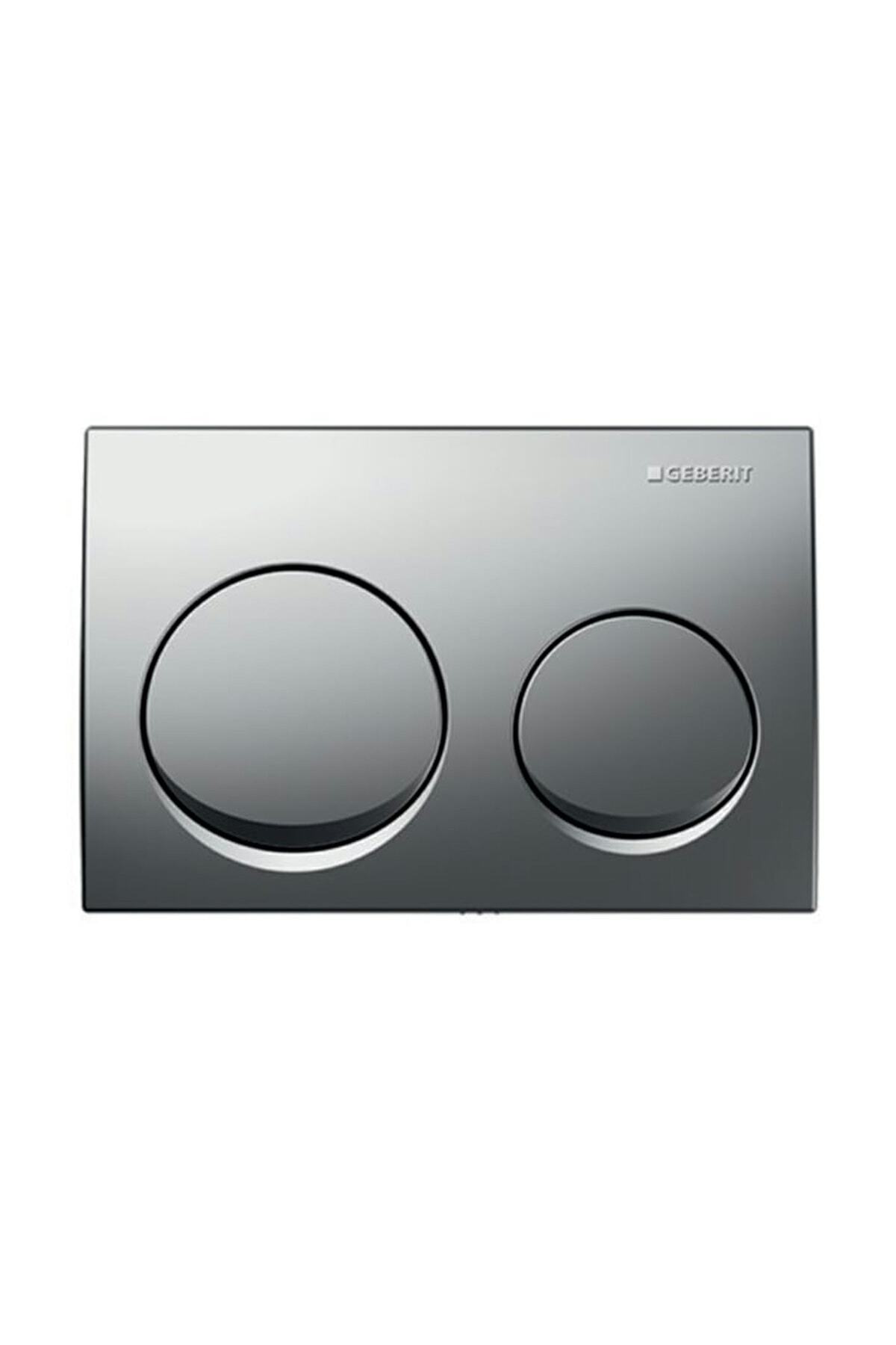 Geberit Alpha10 Kumanda Kapağı Çift Basmalı, Mat Krom