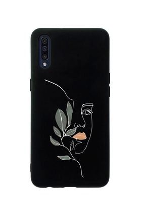 Samsung A50 Line Uyumlu Art Women Desenli Premium Silikonlu Siyah Telefon Kılıfı MCSAMA50LLAW