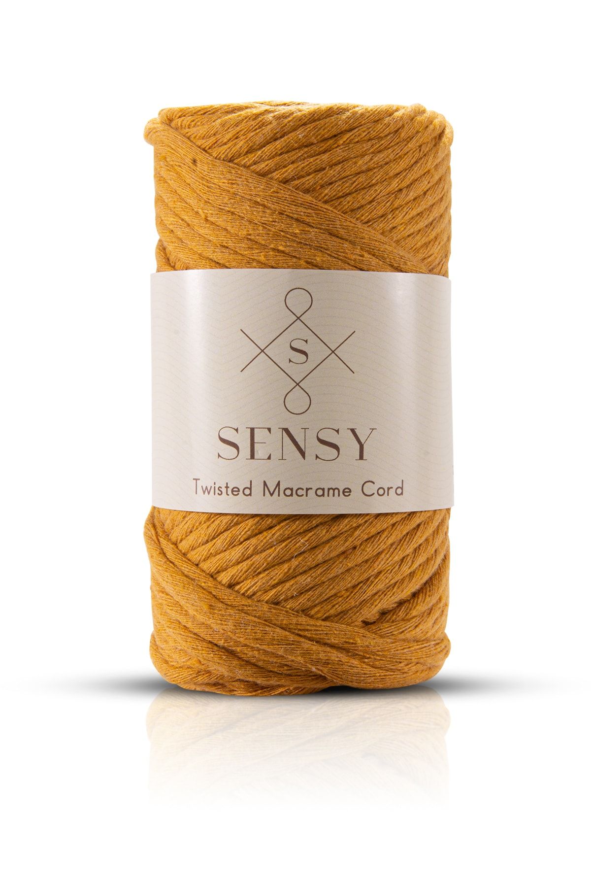 SENSY-مجموعة خيوط Macrame Hobby الممسوحة ضوئيًا المتميزة مكونة من 4 قطع أخضر - خردل - بلاط - إكرو 3