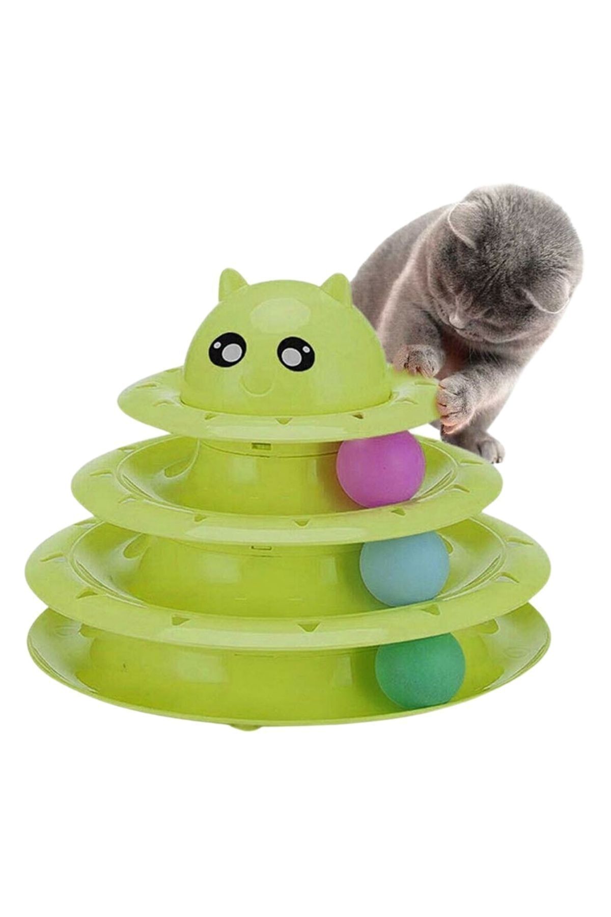 Buffer-3-Layer Cat Toy with Cat Head 4