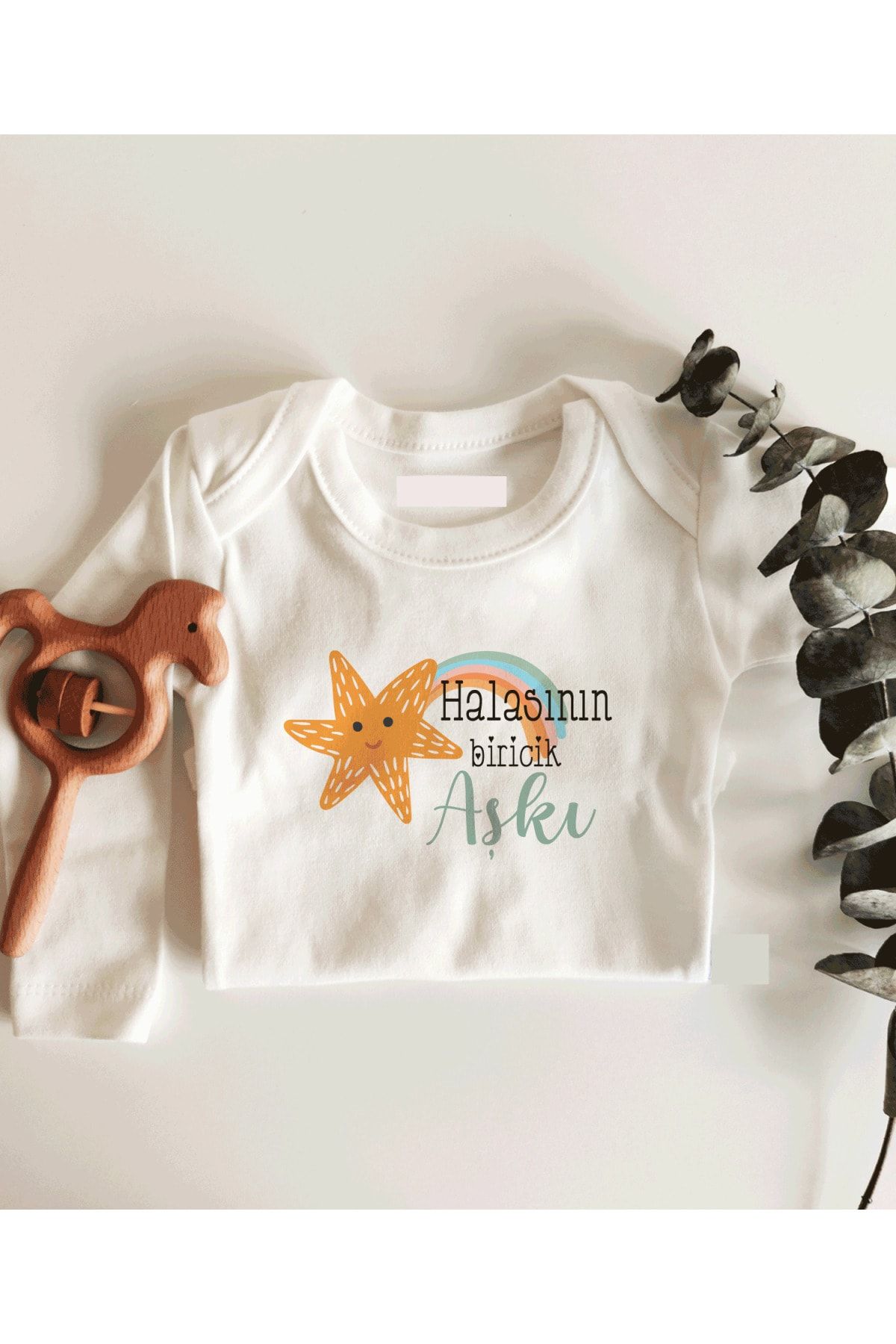 Limon Halasının Biricik Aşkı Uzun Kol Çıtçıtlı Organik Bebek Body