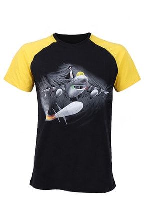 F-16 Özel Erkek Kısa Kollu T-shirt - Siyah TYC00228889015