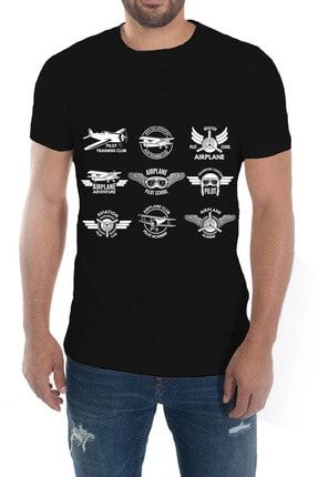 Born To Fly Version 1 Erkek Kısa Kollu T-shirt - Glow In Dark Serisi- Siyah TYC00228888430